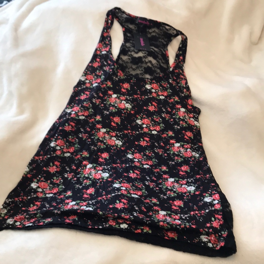 Floral racerback tank